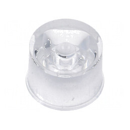 Lentilă LED rotundă incoloră 45° cu suport | Electronic-mag.ro | Componente Electronice