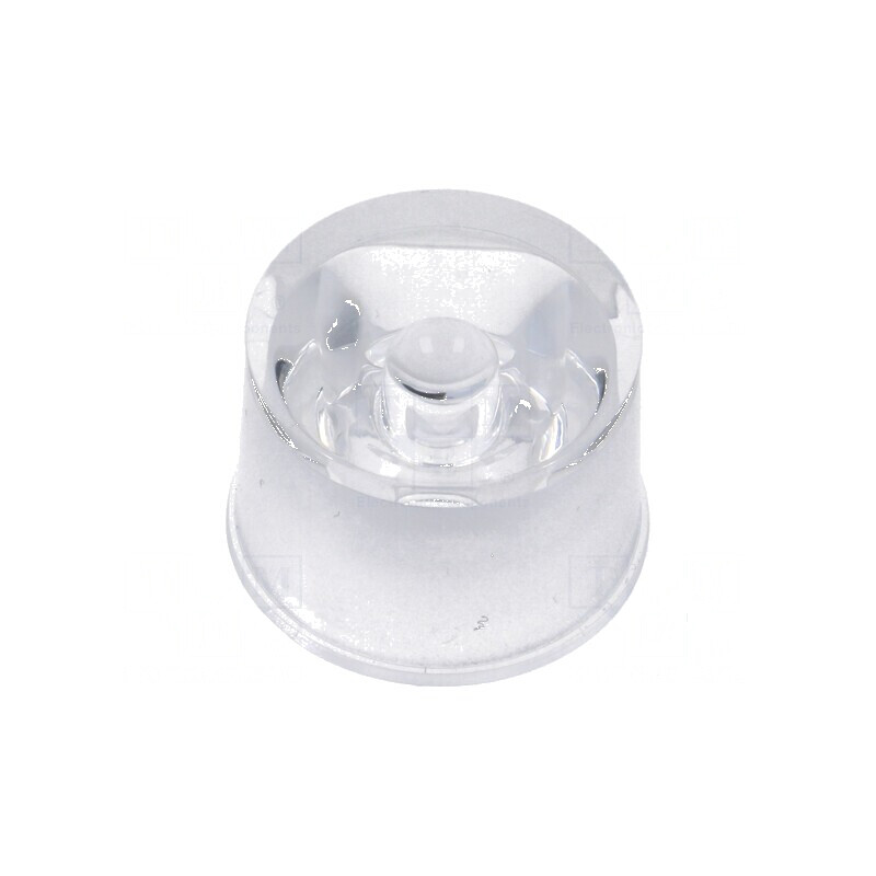 Lentilă LED rotundă incoloră 45° cu suport | Electronic-mag.ro | Componente Electronice