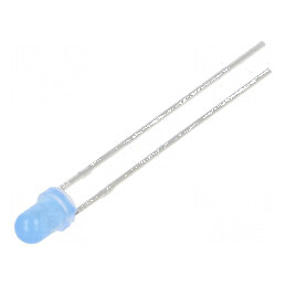 LED 3mm albastru 300mcd 40° convex | Electronic-mag.ro | Componente Electronice