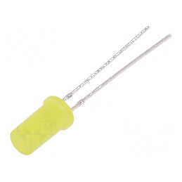 LED 5mm galben 150-220mcd 180° plat | Electronic-mag.ro | Componente Electronice