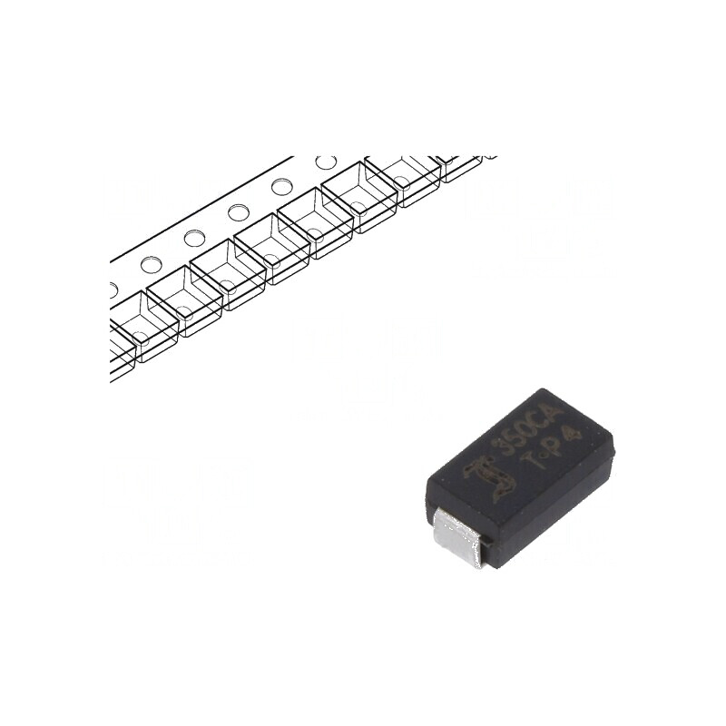 Diodă TVS bidirecțională 400W 350V 830mA SMA rola bandă ±5% | Electronic-mag.ro | Componente Electronice