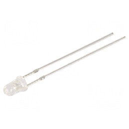 LED 3mm roșie 2180mcd 30° convex | Electronic-mag.ro | Componente Electronice