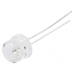 LED 8mm roșie 1560-2180mcd 100° convex | Electronic-mag.ro | Componente Electronice