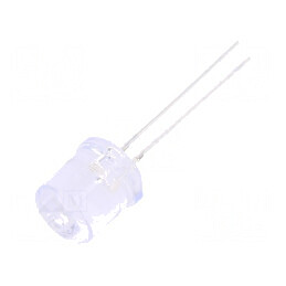 LED 10mm roșie 1120-1560mcd 100° plat | Electronic-mag.ro | Componente Electronice