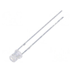 LED 3mm roșie 220-330mcd 140° plat | Electronic-mag.ro | Componente Electronice