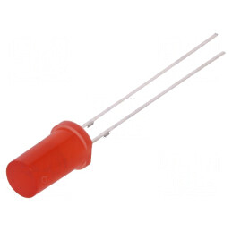 LED 5mm roșie 150-220 mcd 180° plat | Electronic-mag.ro | Componente Electronice