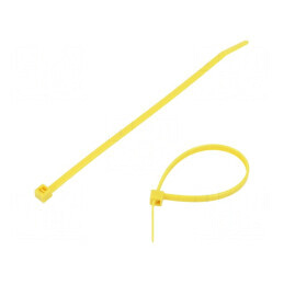 Colier de strângere poliamidă 150mm 3,5mm 135N galben | Electronic-mag.ro | Componente Electronice