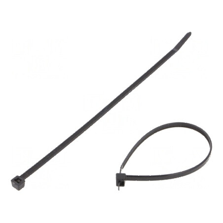 Colier de strângere poliamidă 200mm 4,6mm 225N negru | Electronic-mag.ro | Componente Electronice