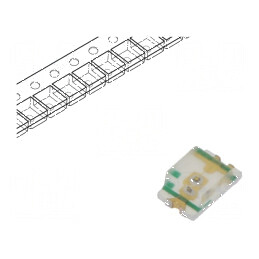 LED SMD 0805 verde 2,2V 20mA 54mW 2x1,25x0,8mm | Electronic-mag.ro | Componente Electronice