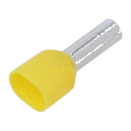 Vârf tub de capăt izolată dublă cupru 6mm² 14mm cositorit | Electronic-mag.ro | Componente Electronice