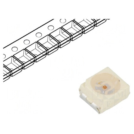 LED SMD 3528 PLCC2 Verde 11,2÷28mcd 3,5x2,8x1,75mm 120° 10mA | Electronic-mag.ro | Componente Electronice