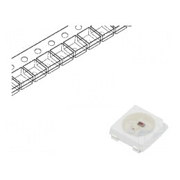 LED SMD 5050 RGB Programabil 5x5x1,57mm 3,7÷5,3V | Electronic-mag.ro | Componente Electronice