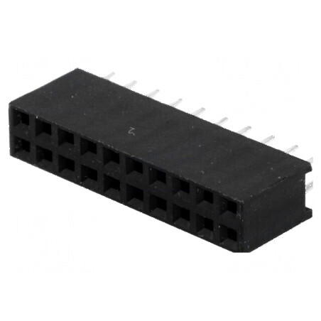 Conector şiruri pini soclu mamă 20 pini 2,54mm THT 2x10 | Electronic-mag.ro | Componente Electronice