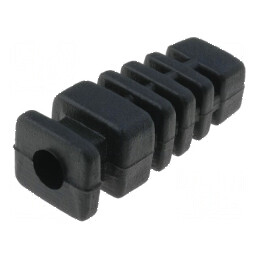 Manșon de cauciuc negru L: 22,6mm pentru cablu Ø4mm, grosime panou max. 2,85mm | Electronic-mag.ro | Componente Electronice