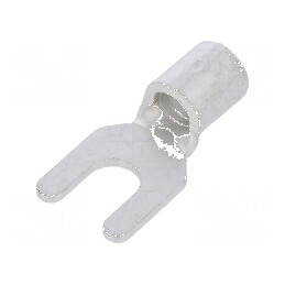 Vârf furcă M4 2,63-6,64mm2 crimpat cablu neizolat 4,3mm | Electronic-mag.ro | Componente Electronice