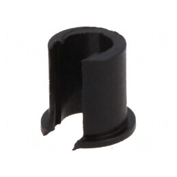 Adapter termoplast 4mm negru cu orificiu de 6mm | Electronic-mag.ro | Componente Electronice