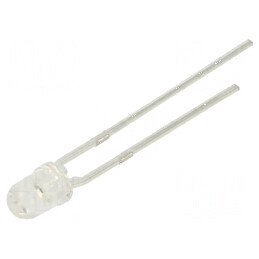 LED 3mm roșie 400-800mcd 40° convex | Electronic-mag.ro | Componente Electronice