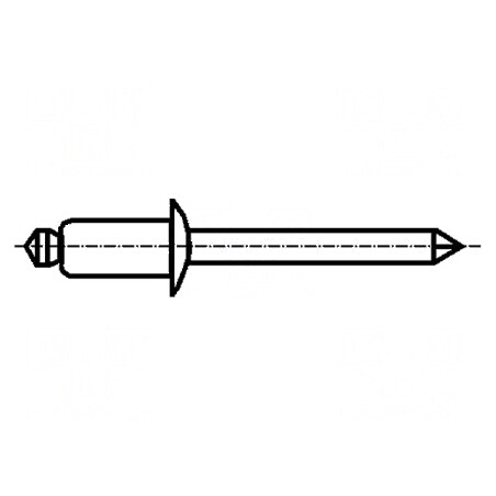 Diblu aluminiu 3,2mm x 8mm BN 3328 DIN 7337A | Electronic-mag.ro | Componente Electronice