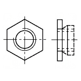 Piuliță hexagonală M4 din oțel inoxidabil A1, 7,9mm | Electronic-mag.ro | Componente Electronice