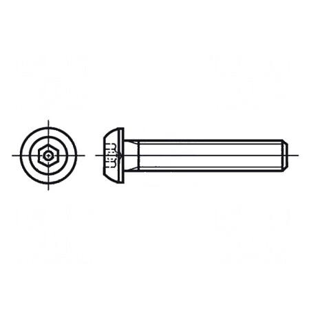 Şurub M4x12 cu cap buton imbus HEX 2,5mm | Electronic-mag.ro | Componente Electronice