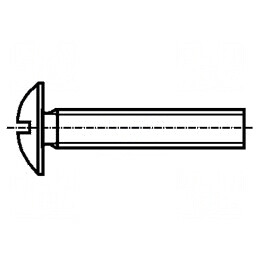 Şurub M5x30mm cu cap buton crestat din plastic, rezistenţă 6.6 | Electronic-mag.ro | Componente Electronice