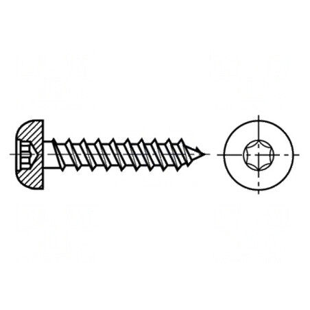 Şurub pentru lemn 5x50 mm Cap rotund Torx TX20 Oţel călit | Electronic-mag.ro | Componente Electronice