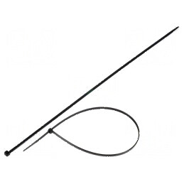 Colier de strângere poliamidă negru 450mm 4,8mm 215,5N | Electronic-mag.ro | Componente Electronice