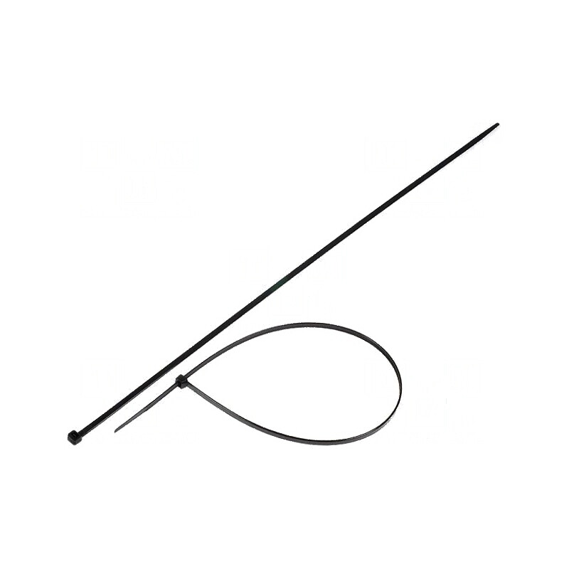Colier de strângere poliamidă negru 450mm 4,8mm 215,5N | Electronic-mag.ro | Componente Electronice