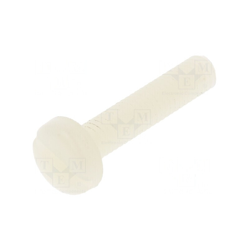 Şurub M4x20 Cap Rotund Crestat 1,3mm Poliamidă | Electronic-mag.ro | Componente Electronice