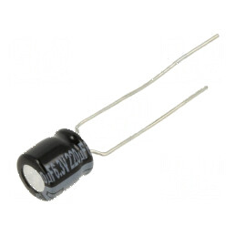 Condensator electrolitic THT 220uF 6.3V Ø6.3x7mm ±20% KA | Electronic-mag.ro | Componente Electronice