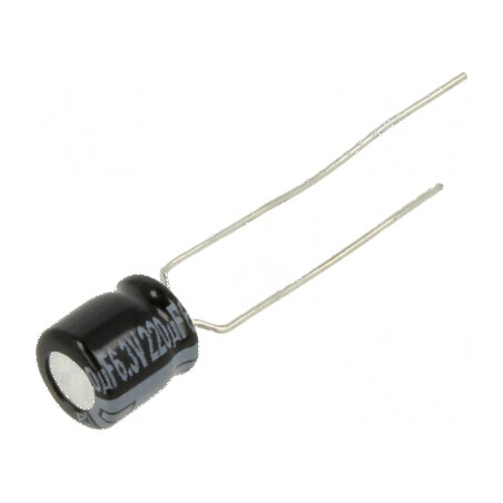 Condensator electrolitic THT 220uF 6.3V Ø6.3x7mm ±20% KA | Electronic-mag.ro | Componente Electronice