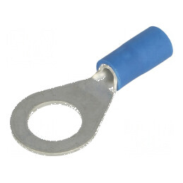 Vârf inelar M8 Ø 8,4mm cu cablu crimpat, izolat 1÷2,5mm² | Electronic-mag.ro | Componente Electronice