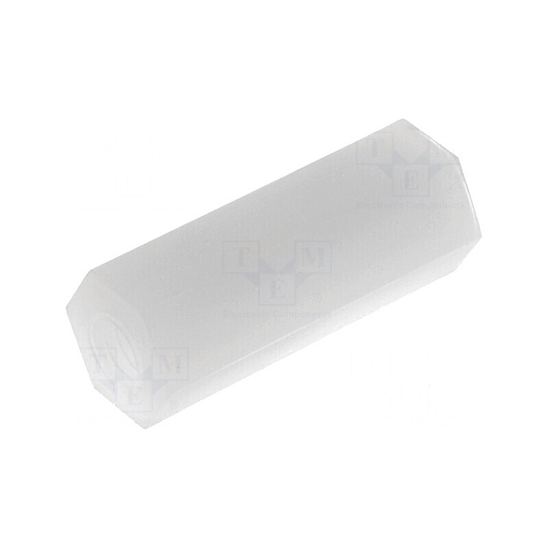 Piuliță distanțieră filetată hexagonală M3 16mm poliamidă | Electronic-mag.ro | Componente Electronice