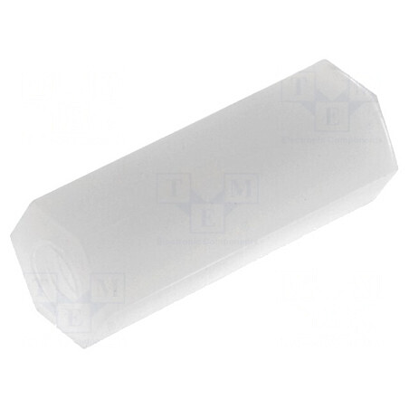 Piuliță distanțieră filetată hexagonală M3 16mm poliamidă | Electronic-mag.ro | Componente Electronice