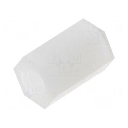 Piuliță distanțieră filetată hexagonală poliamidă M3 9mm | Electronic-mag.ro | Componente Electronice