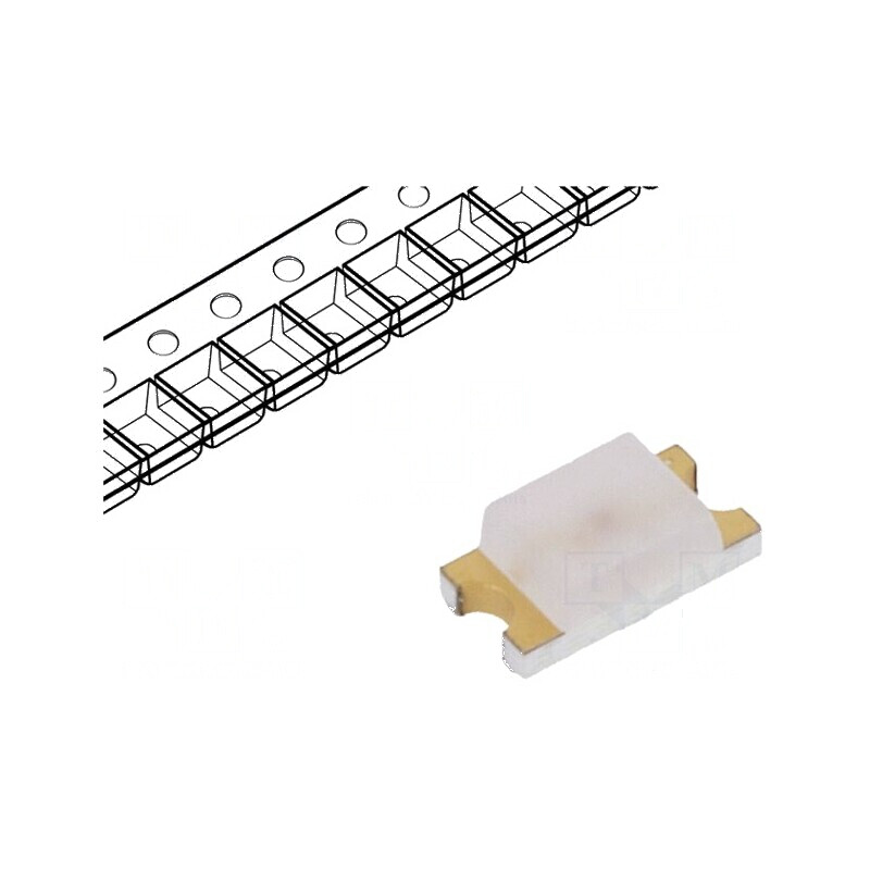 LED SMD 1206 portocalie 3,2x1,6x1,1mm 20mA 170° | Electronic-mag.ro | Componente Electronice