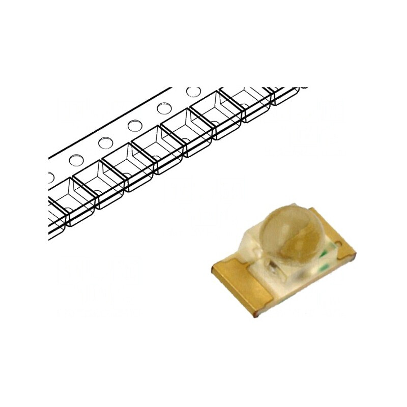 LED SMD 1206 Verde 120-300mcd 3,2x1,6x1,8mm 35° 20mA 75mW | Electronic-mag.ro | Componente Electronice