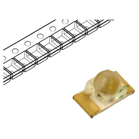 LED SMD 1206 Verde 120-300mcd 3,2x1,6x1,8mm 35° 20mA 75mW | Electronic-mag.ro | Componente Electronice