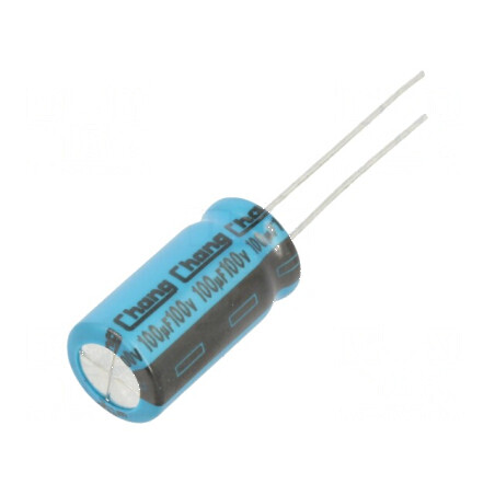 Condensator electrolitic THT 100uF 100VDC Ø10x20mm ±20% | Electronic-mag.ro | Componente Electronice
