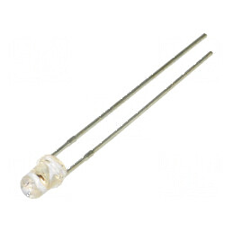 LED 3mm roșie 1300-2100 mcd 35° convex | Electronic-mag.ro | Componente Electronice