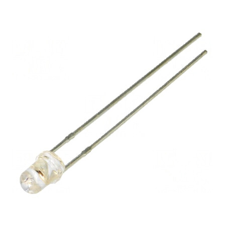 LED 3mm roșie 1300-2100 mcd 35° convex | Electronic-mag.ro | Componente Electronice