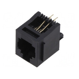 Conector RJ11 soclu 6p4c THT drept PIN 4 | Electronic-mag.ro | Componente Electronice