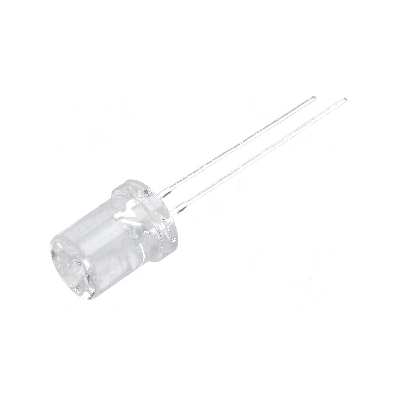 LED portocalie 8mm 250-500mcd 120° concav | Electronic-mag.ro | Componente Electronice