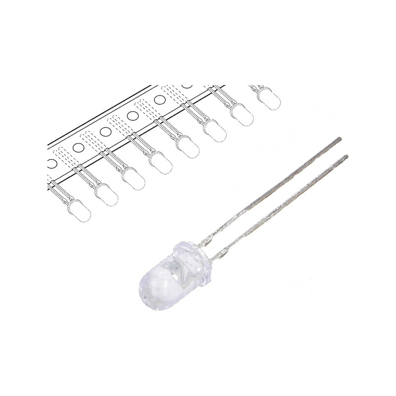 LED 5mm roșie 5800-8400mcd 30° convex | Electronic-mag.ro | Componente Electronice