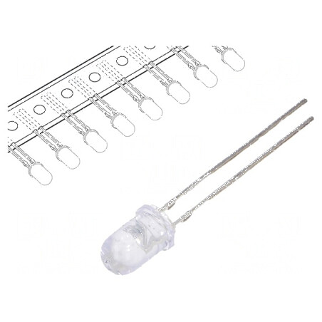 LED 5mm roșie 5800-8400mcd 30° convex | Electronic-mag.ro | Componente Electronice