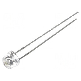 LED Alb Rece 4,8mm 500÷1120mcd 100° Convex | Electronic-mag.ro | Componente Electronice