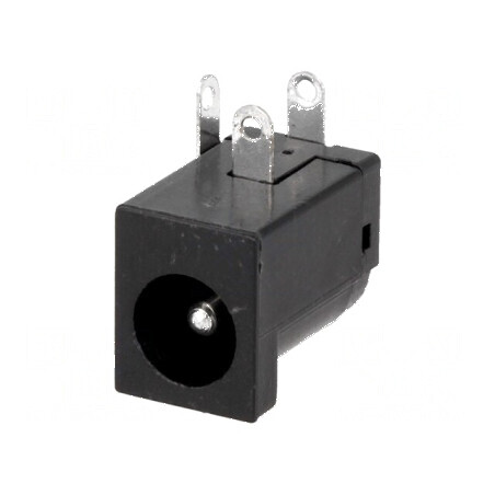 Conector alimentare DC 5,5/2,1mm soclu tată THT | Electronic-mag.ro | Componente Electronice
