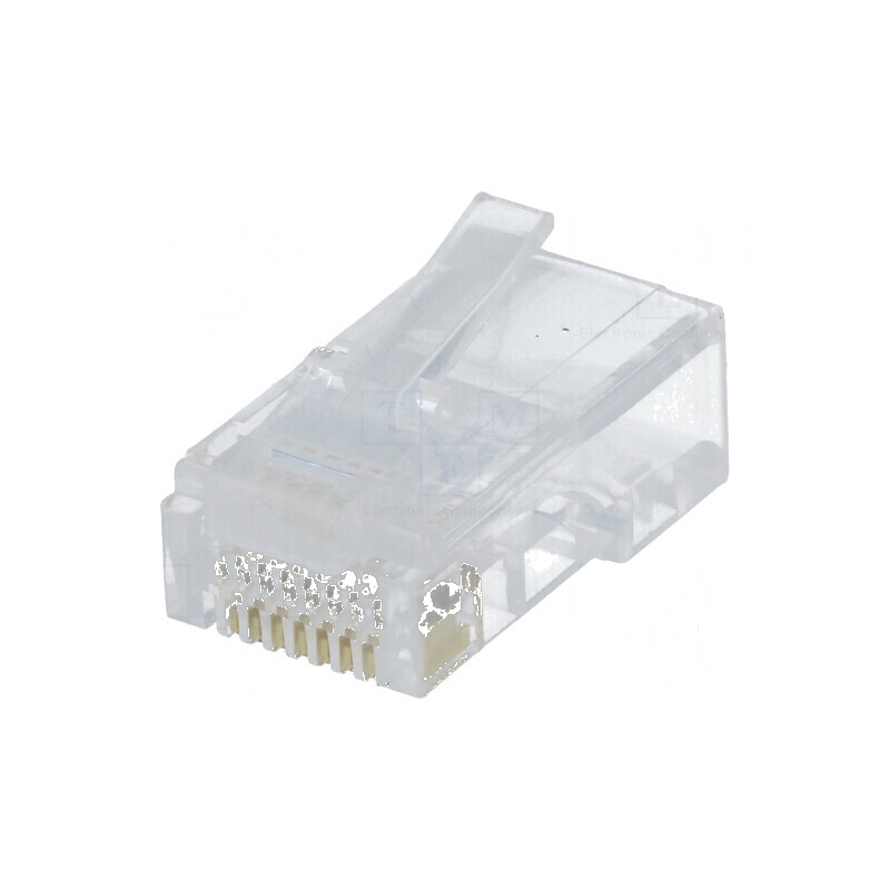 Conector RJ45 8p8c cu mufă IDC, crimpat | Electronic-mag.ro | Componente Electronice
