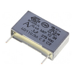 Condensator polipropilenă X2 R46 100nF 18x5x11mm THT ±10% | Electronic-mag.ro | Componente Electronice