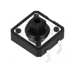 Microîntrerupător TACT SPST-NO 0,05A/12VDC THT | Electronic-mag.ro | Componente Electronice